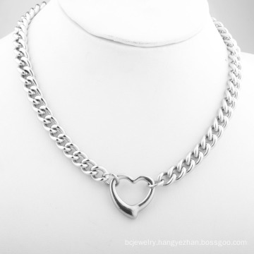 Ladies Fashion Sexy Stainless Steel Jewelry Pendant Hollow Heart Shaped Twisted Chain Necklace Valentine's Day Gift